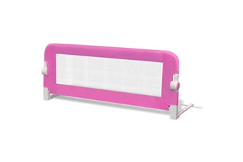 Barrière de lit bébé GENERIQUE Barrière de lit pour enfants 102 x 42 cm rose