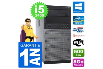 PC De Bureau Dell PC Tour Dell Optiplex 790 Mt Intel i5-2400 Ram 8Go Disque 500Go Windows 10 WiFi