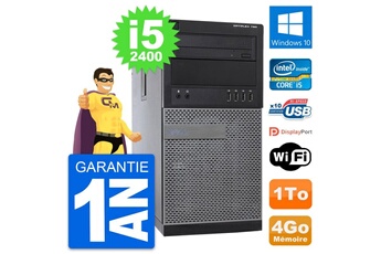 PC De Bureau Dell PC Tour Dell Optiplex 790 Mt Intel i5-2400 Ram 4Go Disque 1To Windows 10 WiFi