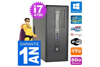 PC De Bureau HP PC Tour HP Prodesk 600 G1 Intel i7-4790 Ram 8Go Disque Dur 1To Windows 10 WiFi