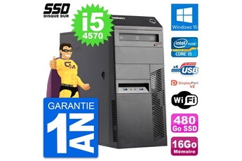 PC De Bureau Lenovo PC Tour Lenovo Thinkcentre M83 Intel i5-4570 Ram 16Go SSD 480Go Windows 10 WiFi