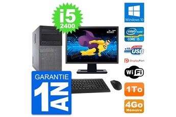 PC De Bureau Dell PC Tour Dell 790 Mt Ecran 22" Intel i5-2400 Ram 4Go Disque 1To Windows 10 WiFi