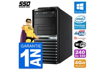 PC de bureau Acer Pc tour acer veriton m4630g intel g3220 ram 4go ssd 240go windows 10 wifi