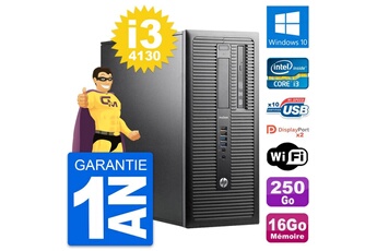 PC De Bureau HP PC Tour HP Prodesk 600 G1 Intel I3-4130 Ram 16Go Disque 250Go Windows 10 WiFi