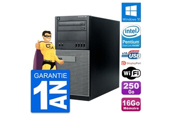 PC De Bureau Dell PC Tour Dell Optiplex 790 Mt Intel G630 Ram 16Go Disque 250Go Windows 10 WiFi