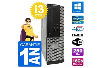 PC De Bureau Dell PC Dell Optiplex 390 Sff I3-2120 Ram 16Go Disque Dur 250Go Hdmi Windows 10 WiFi