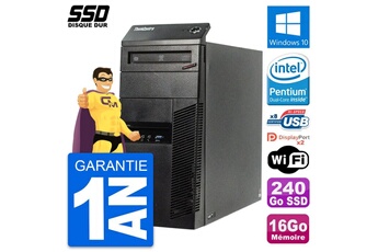 PC De Bureau Lenovo PC Tour Lenovo Thinkcentre M83 Intel G3220 Ram 16Go SSD 240Go Windows 10 WiFi