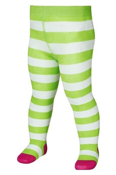 jambières sportswear playshoes collant fille rayée coton vert