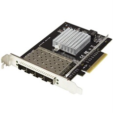 Startech Carte réseau PCI Express - SFP+ PCIe 4 ports - Chipset Intel XL710 - 10 Gigabit Ethernet - Carte Ethernet pour serveur - Adaptateur réseau -