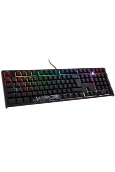 ducky one 2 backlit pbt gaming clavier, mx-speed-silver, rgb le noir