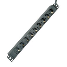 Barre de son ROTRONIC Roline 19071621 48,26 cm (19 ) Barre multiprise 9 Prises, 2 m Noir