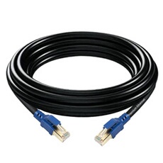 Cat 8 Câble Ethernet Réseau Professionnel Patch Cable 40Gbps 2000Mhz Haute Vitesse Noir MK8175