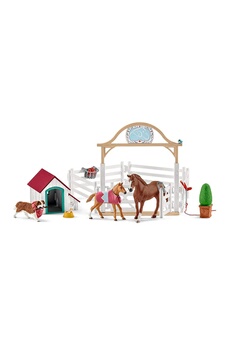 Figurine de collection Schleich Schleich 42458 - horse club chevaux invités d'hannah avec chienne ruby