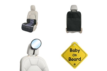 Accessoire siège auto A3 Baby & Kids Kit d'accessoires de siège auto pour bébés 4 pcs noir