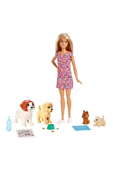 Peluche Mattel Mattel fxh08 - coffret barbie et ses chiens