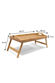 plat / moule guizmax plateau de lit en bois bambou table laque 50x30x21cm -
