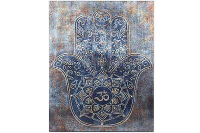 Tableaux Pele Mele Signes Grimalt Toile Deco Main De Fatima Bleu