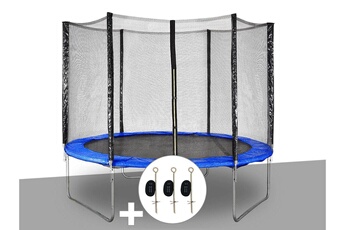 Trampoline Jardideco Kit trampoline jardideco hélios ø 3,05 m bleu + kit d'ancrage