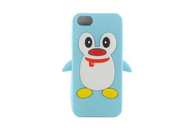 Coque Smartphone Generique Coque Silicone Pingouin Pour Iphone 5 De Couleur Bleu Clair Darty