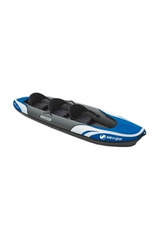 Kayak Hudson avec sac - 3 places - Noir et bleu