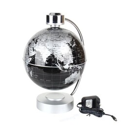 Balvi Globe Terrestre Antique Noir Magnétique – 12 Aimants, Rotation, Style Vintage Décor Bureau & Salon