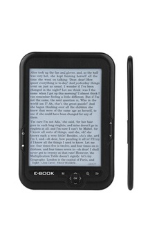 Liseuse numérique E-book Reader portable 6 pouces 8 Go 800x600 300DPI avec Etui - Noir