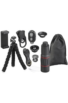 Accessoire photo, vidéo pour téléphone mobile SOMIKON Kit de lentilles 11 pièces pour smartphone avec trépied et déclencheur à distance CVL-220