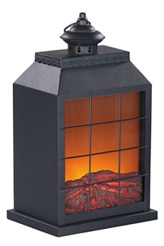 lampe à poser carlo milano : cheminée décorative avec effet flamme réaliste - usb ou piles