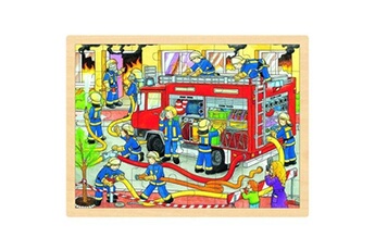 Jeu d'encastrement Goki Goki - 2041639 - puzzle en bois à encastrement - lutte contre l'incendie - 48 pièces