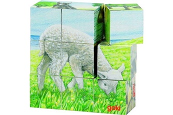 Accessoire de déguisement Goki Goki bloc de bois puzzle animaux de ferme