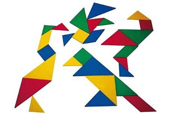 Article et décoration de fête GENERIQUE Oz international - tangram plastique 4 assorti - boite de 4