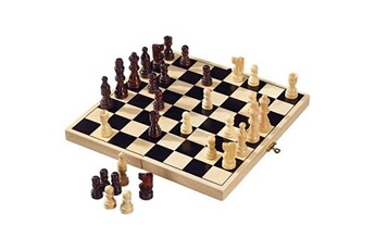Maquette LEGLER - jeu d'échecs en bois pliable 26x26 cm