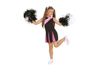 Déguisement enfant Widmann Déguisement cheerleader rose et noir (8/10 ans)