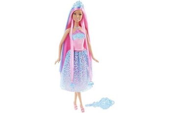 Aire de jeux Mattel Poupée barbie : princesse chevelure magique : rose et bleue