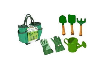 Jeux en famille Mgm Mgm - set jardinage 6 pieces - sac en tissu vert mgm