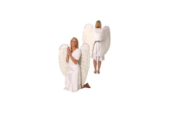 Article et décoration de fête Aptafetes Maxi ailes d'ange avec plumes blanches de 120cm - blanc - taille unique