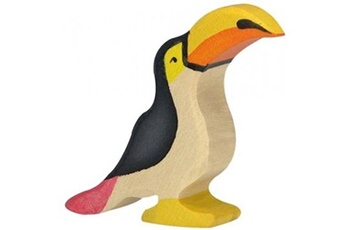 Figurine de collection Holztiger Holztiger jungle en bois: toucan