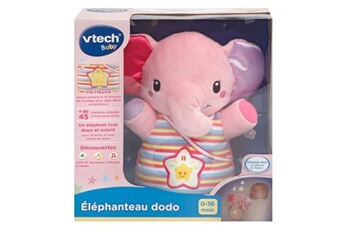 Peluche Vtech Baby Peluche lumineuse éléphanteau dodo vtehc baby rose