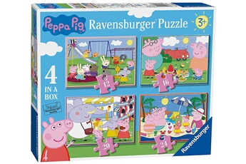 Puzzle Ravensburger Ravensburger peppa pig puzzles 4 dans une boîte (12, 16, 20, 24 pièces)