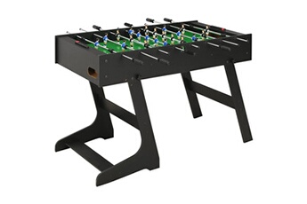 Baby foot Vidaxl Table de football pliante 121 x 61 x 80 cm noir