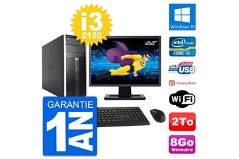 PC De Bureau HP PC Tour HP Pro 6200 Cmt Ecran 22" I3-2120 Ram 8Go Disque Dur 2To Windows 10 WiFi