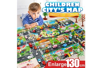 Jouets éducatifs GENERIQUE Kids play mat city road buildings parking map game scene map educational toys