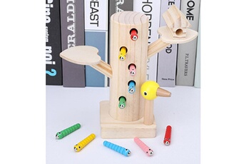 Autre jeux éducatifs et électroniques AUCUNE Enfants oiseau attraper insecte jouet en bois outil de formation de coordination oil-main