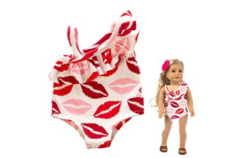 Jouets éducatifs GENERIQUE Mignon maillot de bain une pièce vêtements fille jouet pour accessoire de poupée 18 pouces jouet fille b