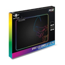 Tapis souris Skull RGB taille M Noir