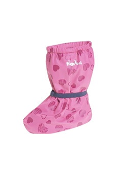 bottes de pluie playshoes chaussures pluie coeur avec doublure polaire filles rose