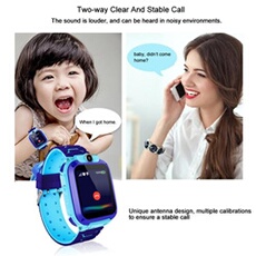 Montre connectée étanche pour téléphone intelligent SOS Locator Tracker enfants LBS Rose
