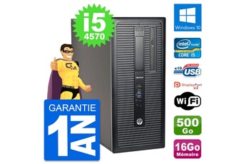 PC De Bureau HP PC Tour HP Elitedesk 800 G1 Intel i5-4570 Ram 16Go Disque 500Go Windows 10 WiFi
