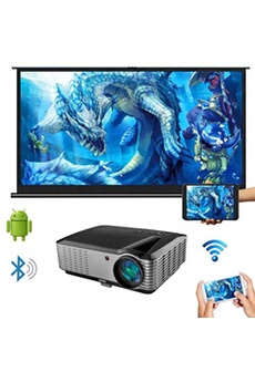 Vidéoprojecteur Flzen 1080P FULL HD Native WIFI Vidéoprojecteur, 5000 Lumens Android Vidéo Projecteur avec Bluetooth, pour Home Cinéma Jeux Vidéo Bureau