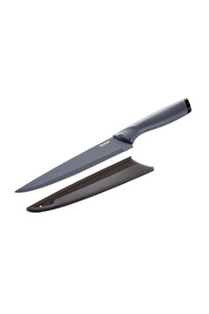 accessoire de découpe tefal fresh kitchen couteau a trancher 20 cm noir k1221204 + étui